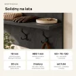 Wieszak ścienny pionowy - Beton Czarny - Na ubrania