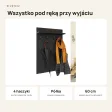 Wieszak ścienny pionowy - Beton Czarny - Na ubrania