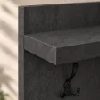 Wieszak ścienny pionowy - Beton Czarny - Na ubrania