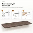 Półka wisząca - Beton Rdzawy