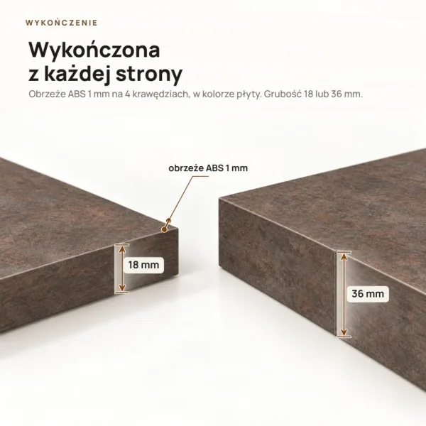 Półka wisząca - Beton Rdzawy