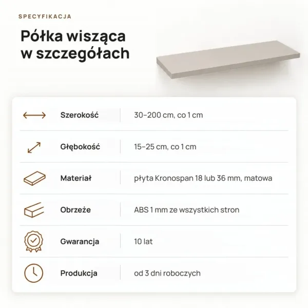 Półka wisząca - Kaszmir