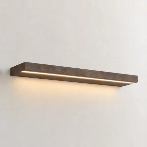 Półka wisząca LED - Beton Rdzawy