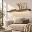 Półka wisząca LED - Beton Rdzawy