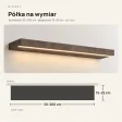 Półka wisząca LED - Beton Rdzawy