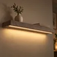 Półka wisząca LED - Beton Rdzawy