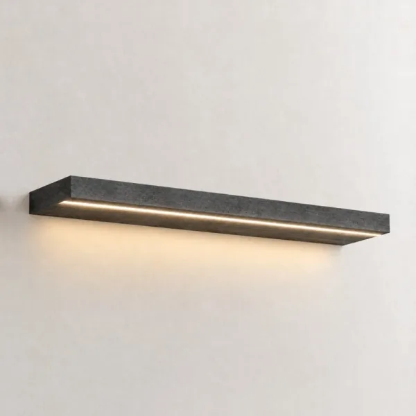 Półka wisząca LED - Beton Czarny