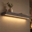 Półka wisząca LED - Beton Czarny