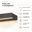 Półka wisząca LED - Beton Czarny