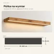 Półka wisząca LED - Dąb Wotan