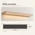 Półka wisząca LED - Dąb Cremona