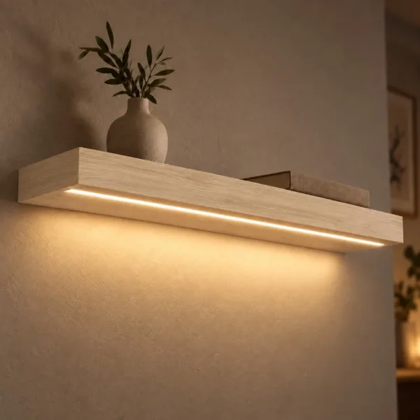 Półka wisząca LED - Dąb Cremona