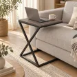 Stolik metalowy X - Beton Rdzawy