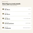 Stolik metalowy X - Beton Rdzawy