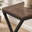 Stolik metalowy X - Beton Rdzawy