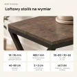 Stolik metalowy X - Beton Rdzawy