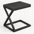 Stolik metalowy X - Beton Czarny