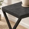 Stolik metalowy X - Beton Czarny