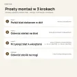 Stolik metalowy X - Beton Czarny