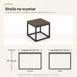 Stolik kawowy metalowy - Beton Rdzawy