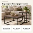 Stolik kawowy metalowy - Beton Rdzawy
