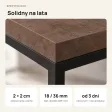 Stolik kawowy metalowy - Beton Rdzawy