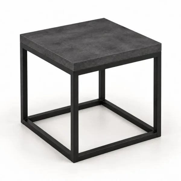 Stolik kawowy metalowy - Beton Czarny