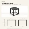 Stolik kawowy metalowy - Beton Czarny
