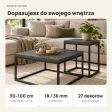 Stolik kawowy metalowy - Beton Czarny