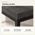 Stolik kawowy metalowy - Beton Czarny