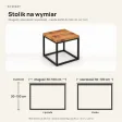 Stolik kawowy metalowy - Dąb Wotan