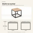 Stolik kawowy metalowy - Dąb Cremona