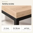 Stolik kawowy metalowy - Dąb Cremona