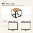 Stolik kawowy metalowy - Dąb Evoke