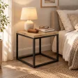 Stolik kawowy metalowy - Dąb Evoke