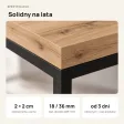 Stolik kawowy metalowy - Dąb Evoke