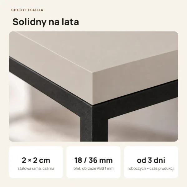 Stolik kawowy metalowy - Kaszmir
