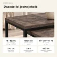 Stolik metalowy podwójny Beton Rdzawy - kolekcja Metalove