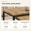 Stolik metalowy podwójny Dąb Wotan - kolekcja Metalove