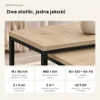 Stolik metalowy podwójny Dąb Cremona - kolekcja Metalove