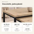 Stolik metalowy podwójny Dąb Evoke - kolekcja Metalove