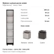 Regał biurowy na segregatory - Czarny / Biały