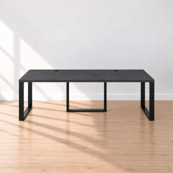 Biurko podwójne Iron Duo Loft - Beton Czarny