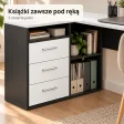 Biurko szkolne narożne Aga - Czarne / Białe