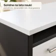 Biurko szkolne narożne Aga - Czarne / Białe