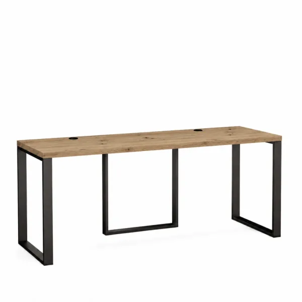 Biurko podwójne Iron Duo Loft - Dąb Evoke