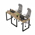 Biurko podwójne Iron Duo Loft - Dąb Evoke