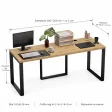 Biurko podwójne Iron Duo Loft - Dąb Evoke