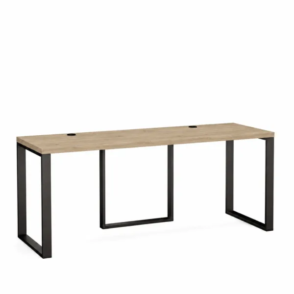 Biurko podwójne Iron Duo Loft - Dąb Cremona