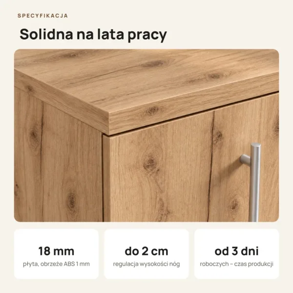 Komoda biurowa na dokumenty - Dąb Evoke